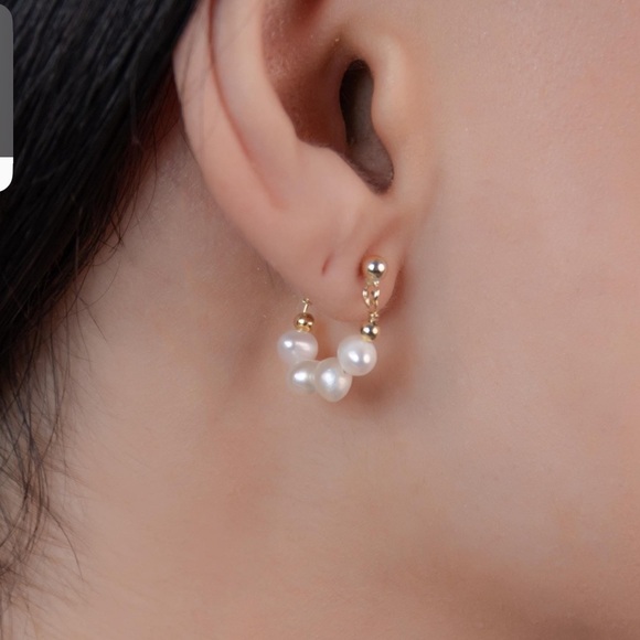 925 sterling Silver Pearl Drop Earrings - Picture 6 of 6